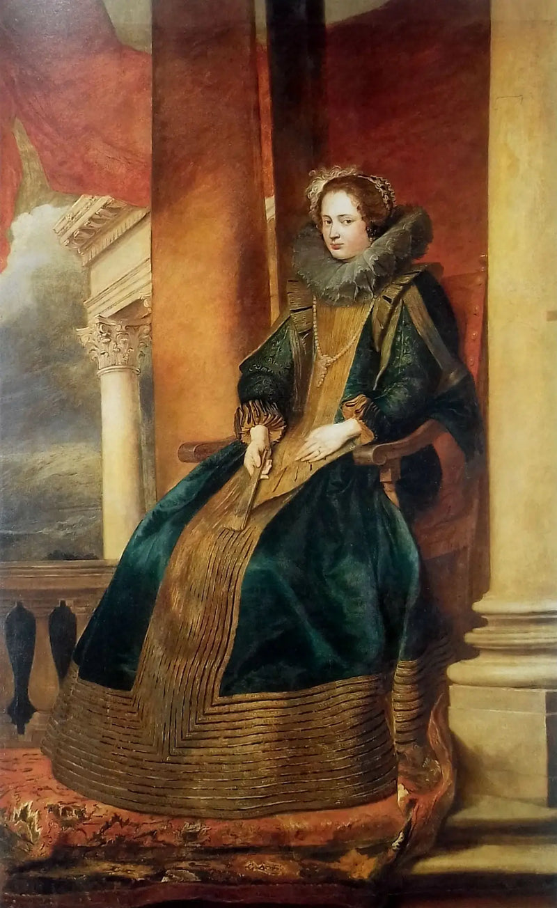 Portrét ženské osoby z Janov sedící - Antoine van Dyck