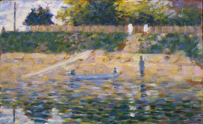 Loď na břehu, Asnières - Georges Seurat