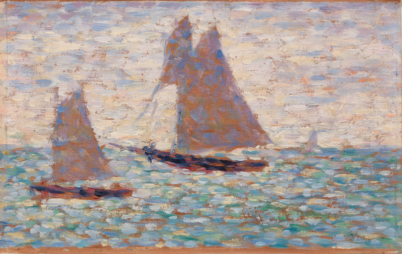Dva plachetnice v Grandcampu - Georges Seurat