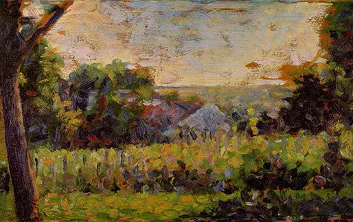 Reproduction du tableau « Vers le bourg - Georges Seurat » par Alpha Reproduction en peinture à l’huile