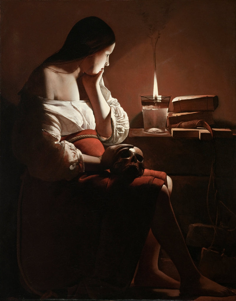 Madeleine s doutající plamenem - Georges de La Tour