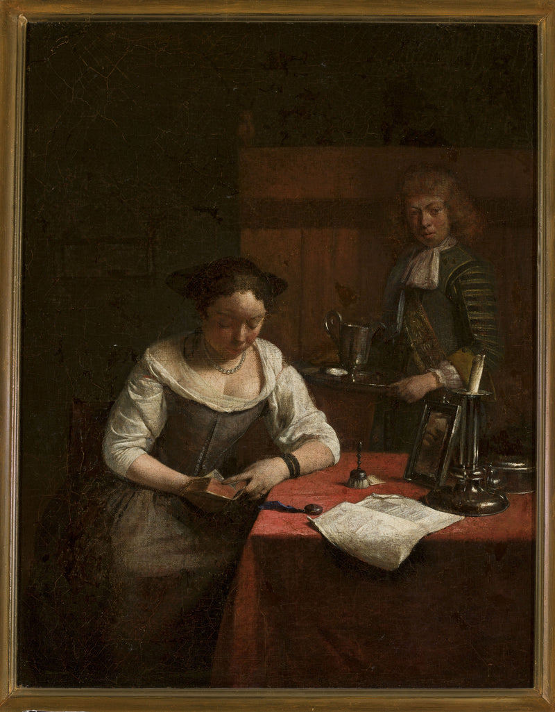 Une femme lisant un livre - Gerard ter Borch