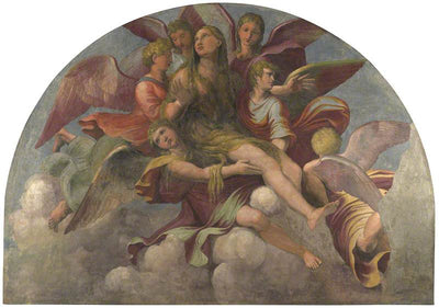 Sainte Marie-Madeleine portée par les Anges - Giulio Romano