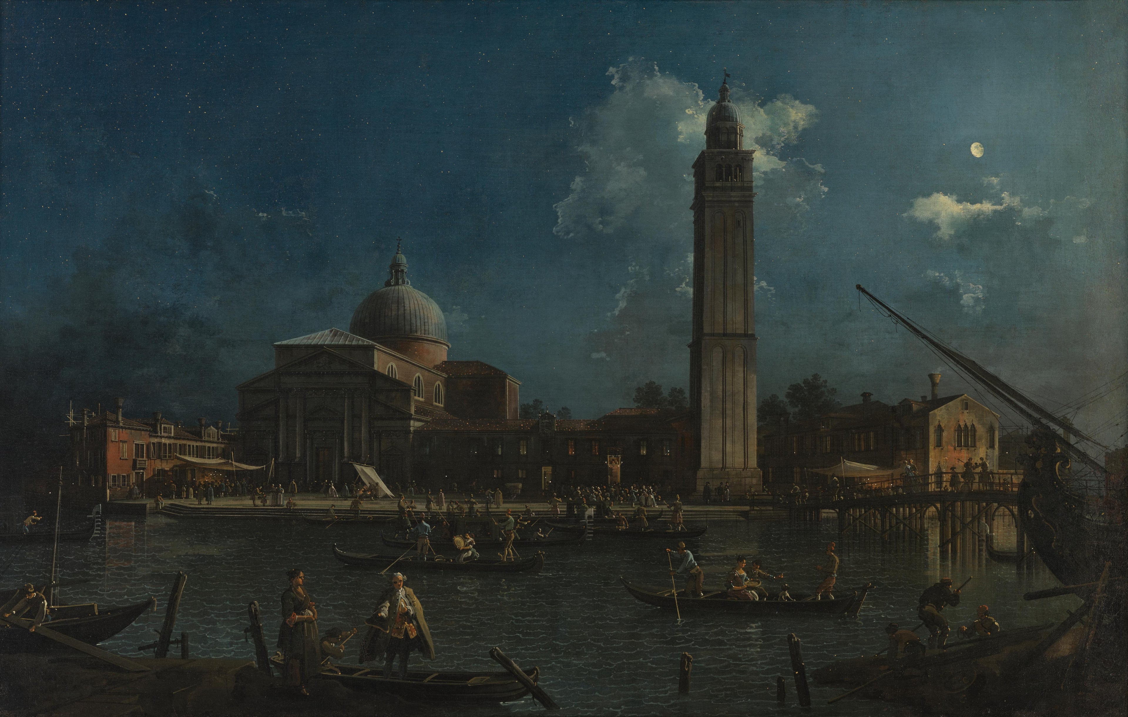 La Veillée nocturne à San Pietro di Castello - Canaletto