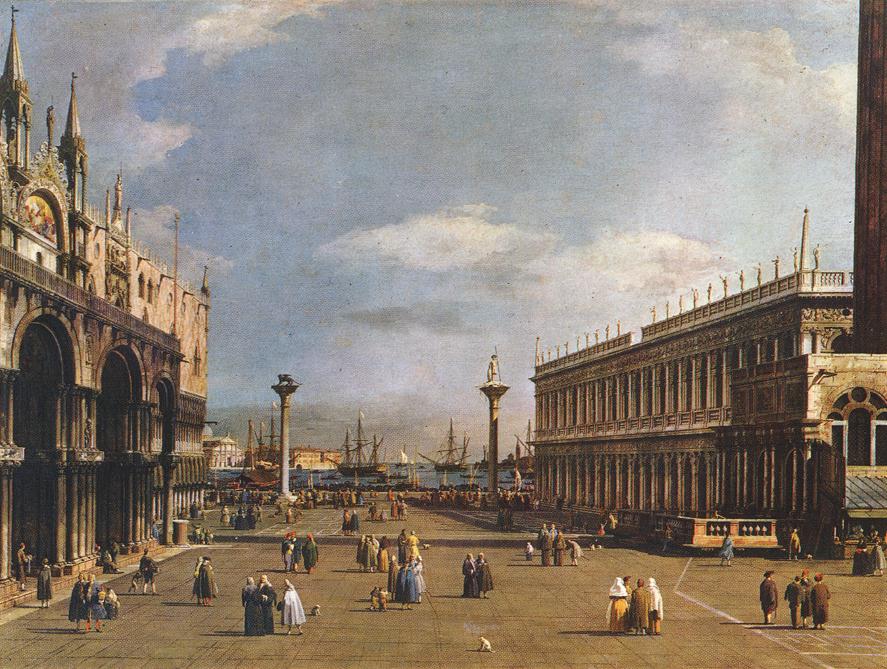 Venise : la Piazzeta et la bibliothèque San Marco - Canaletto