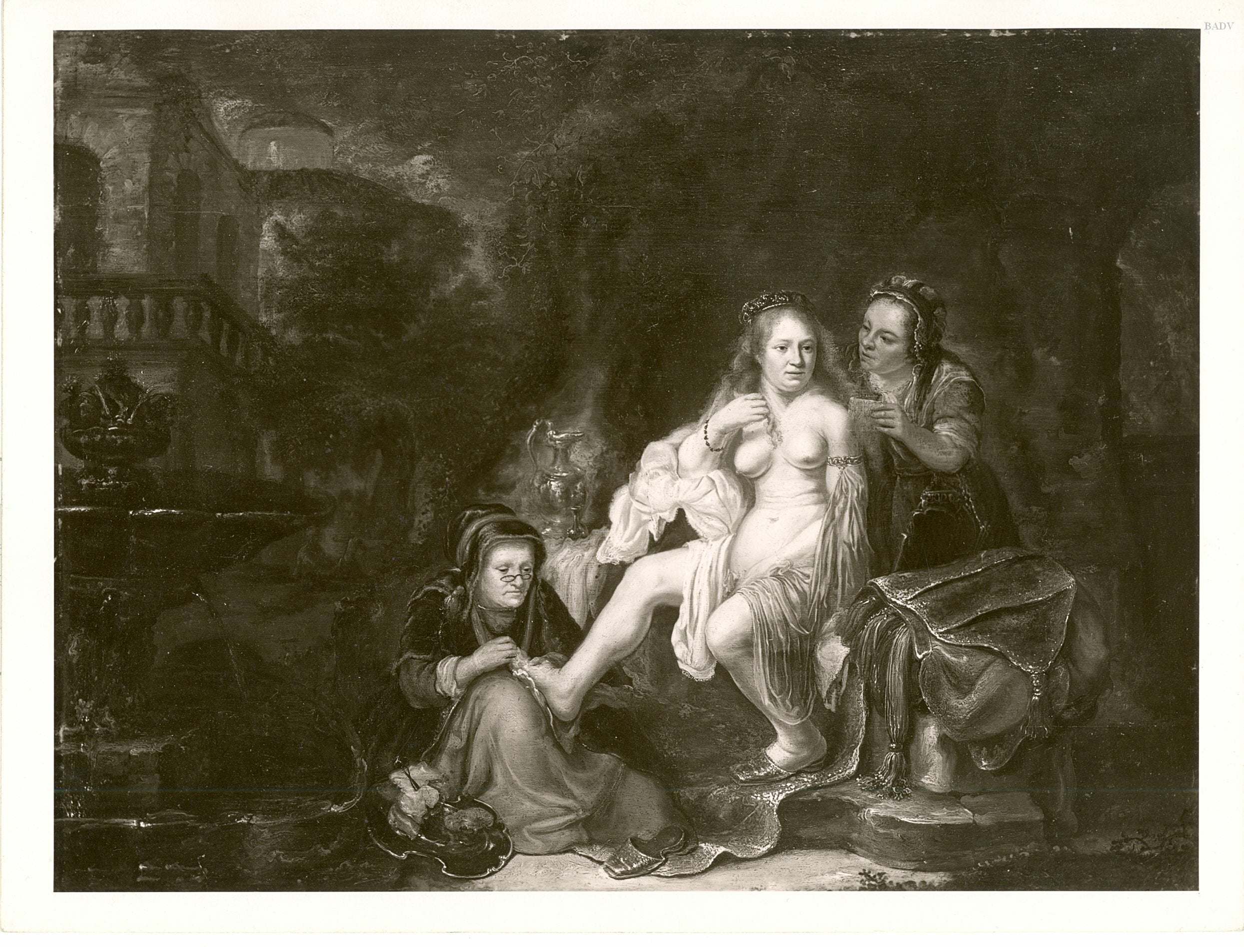 Reproduction du tableau « Bath-Shéba reçoit la lettre de David - Rembrandt » par Alpha Reproduction en peinture à l’huile