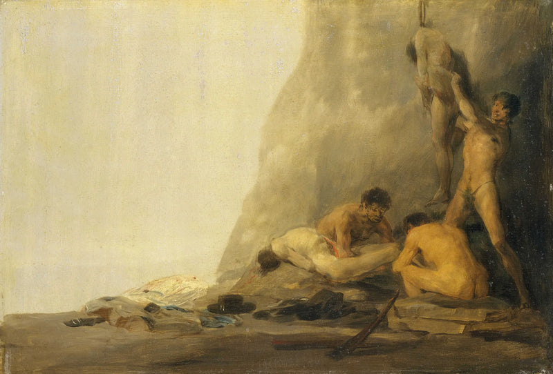 Kanibalové připravující své oběti - Francisco de Goya