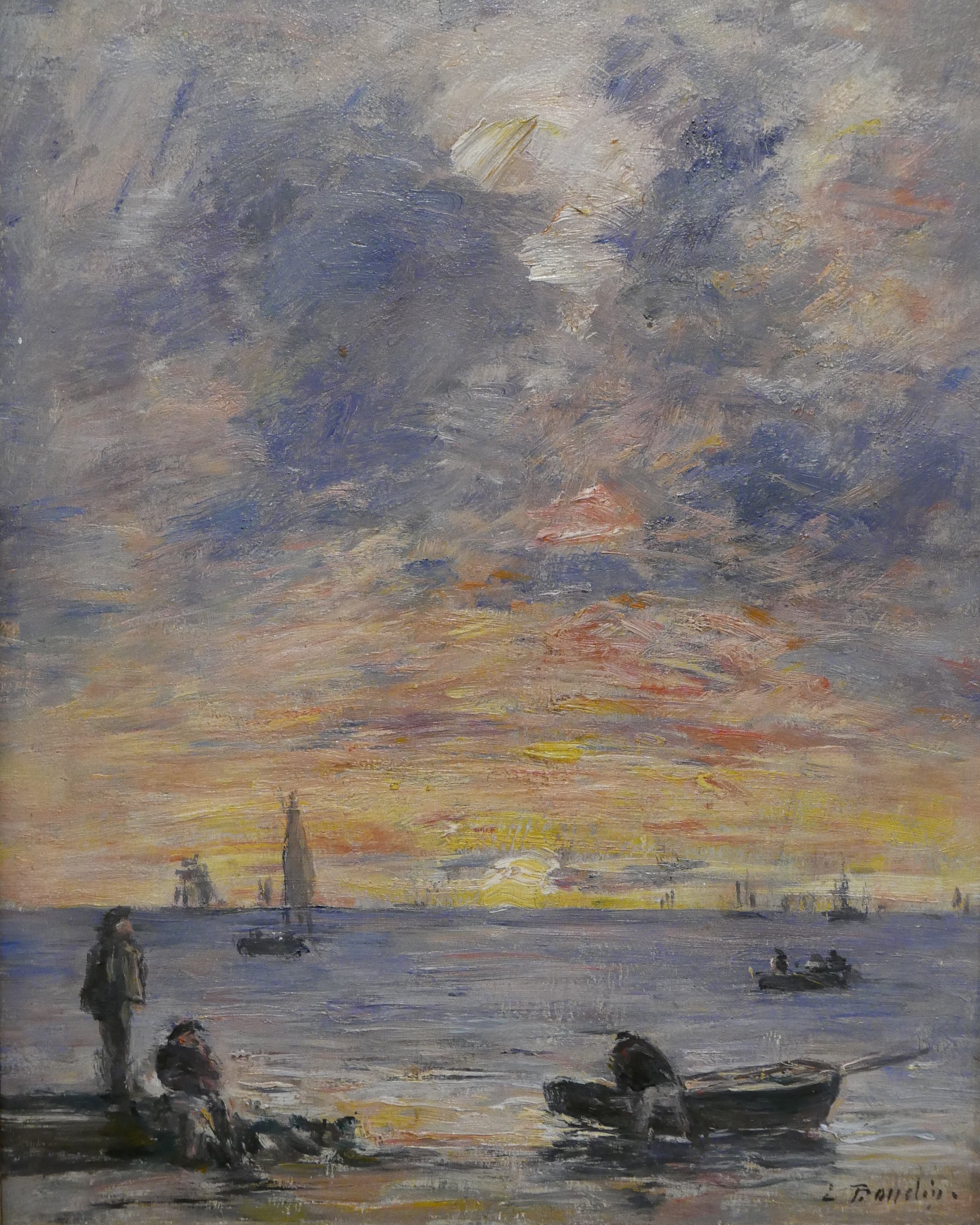 Reproduction du tableau « Marine, soleil couchant - Eugène Boudin » par Alpha Reproduction en peinture à l’huile