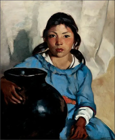 Gregorita avec le Santa Clara Bowl - Robert Henri - Alpha Reproduction