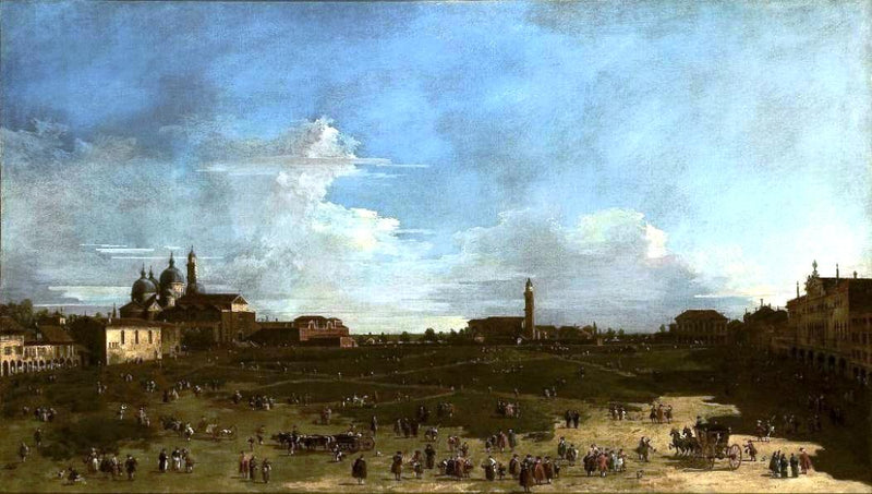 Pohled na Prato z údolí v Padově - Francesco Guardi