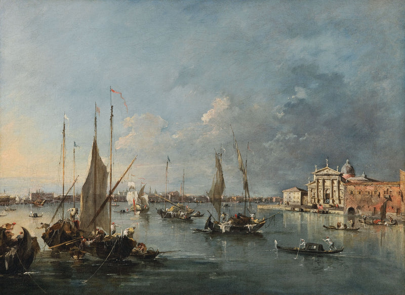 Kostel San Giorgio Maggiore pohledem z Giudecky - Francesco Guardi