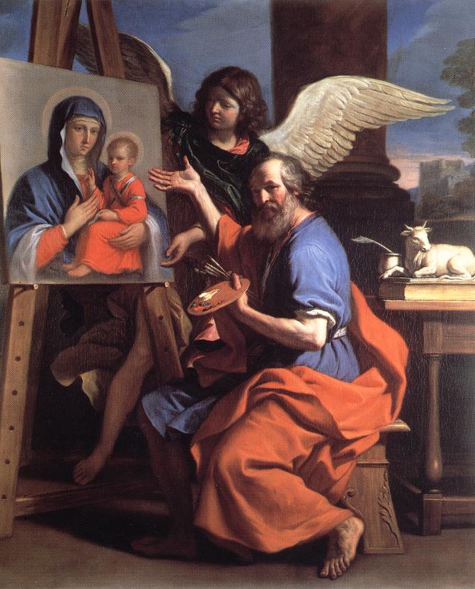 Saint Luc montrant un tableau de la Vierge - Guercino - Alpha Reproduction
