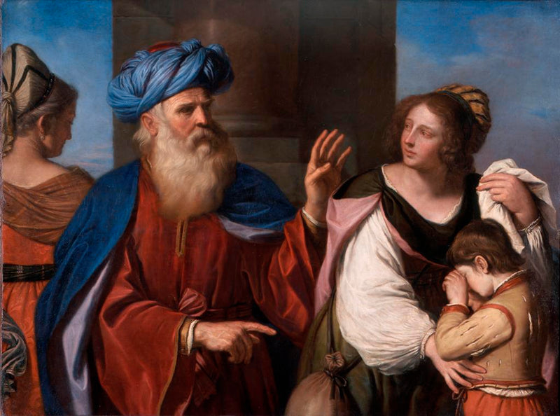 Abraham odvracející Agar - Guercino