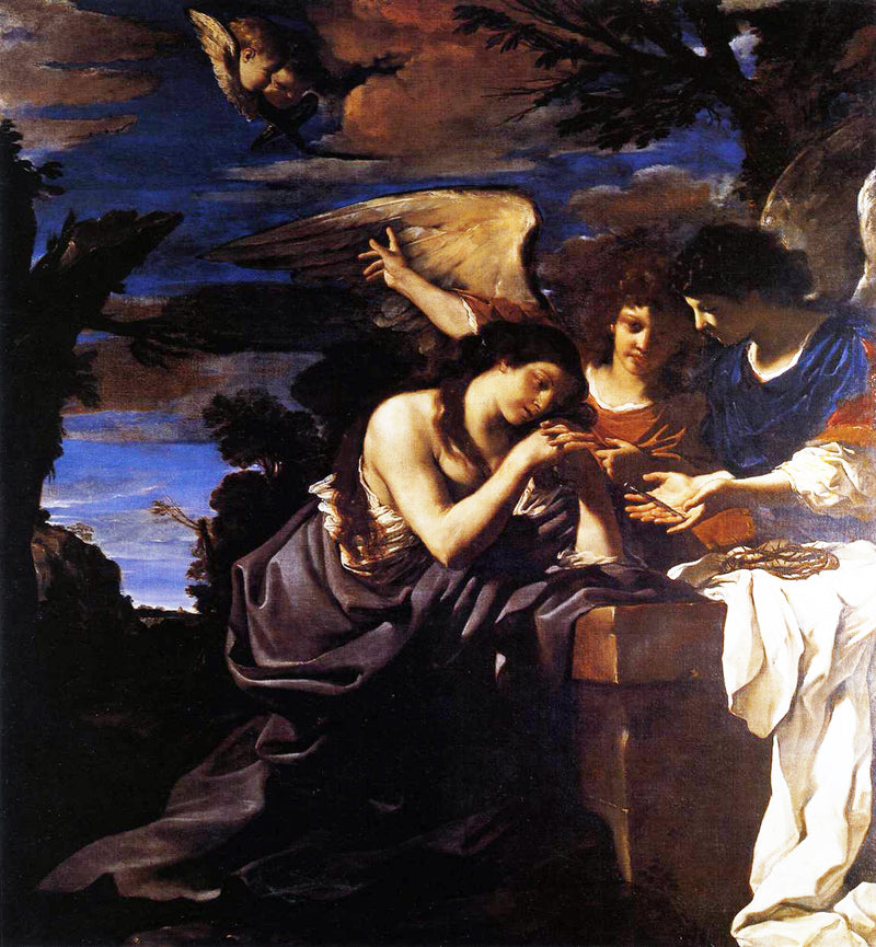 Marie Magdaléna s dvěma anděly - Guercino