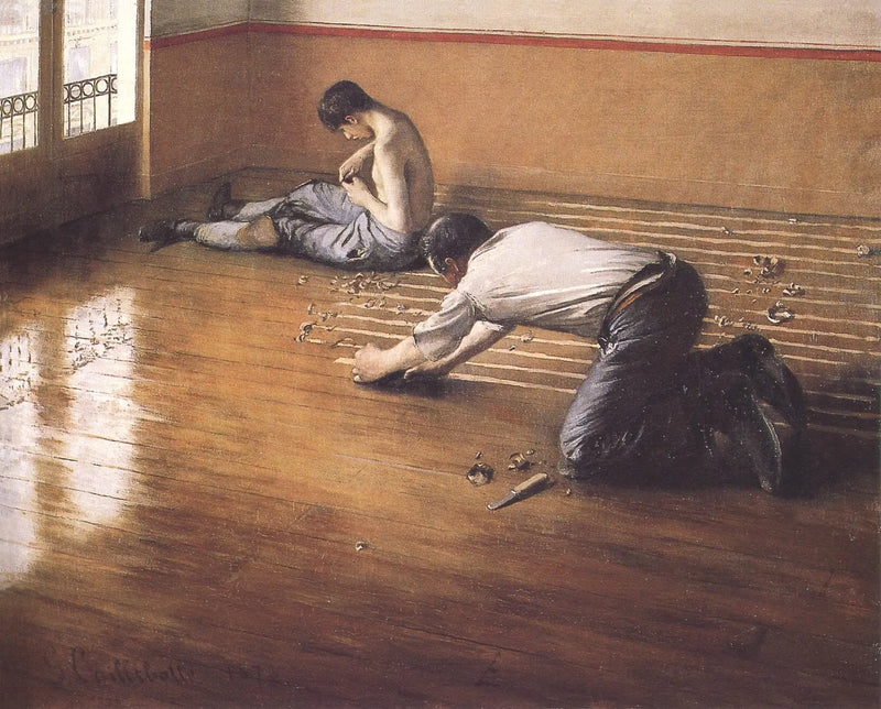Hoblovači parket - Gustave Caillebotte