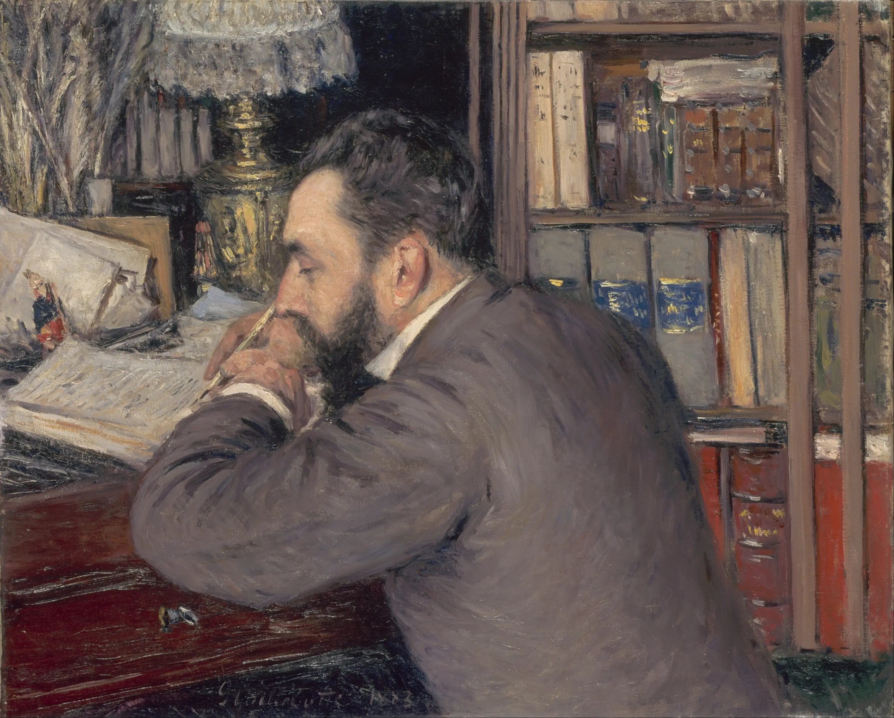 Reproduction du tableau « Henri Cordier - Gustave Caillebotte » par Alpha Reproduction en peinture à l’huile