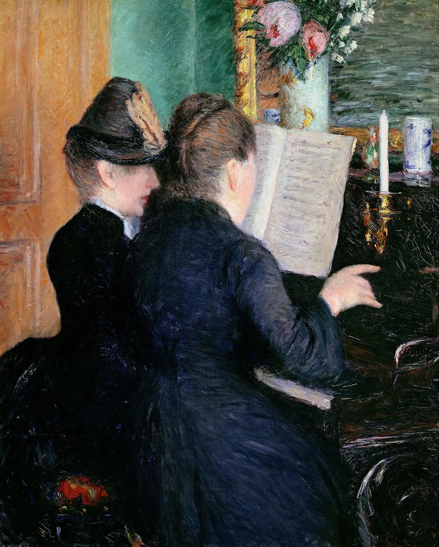 Reproduction du tableau « La Leçon de piano - Gustave Caillebotte » par Alpha Reproduction en peinture à l’huile