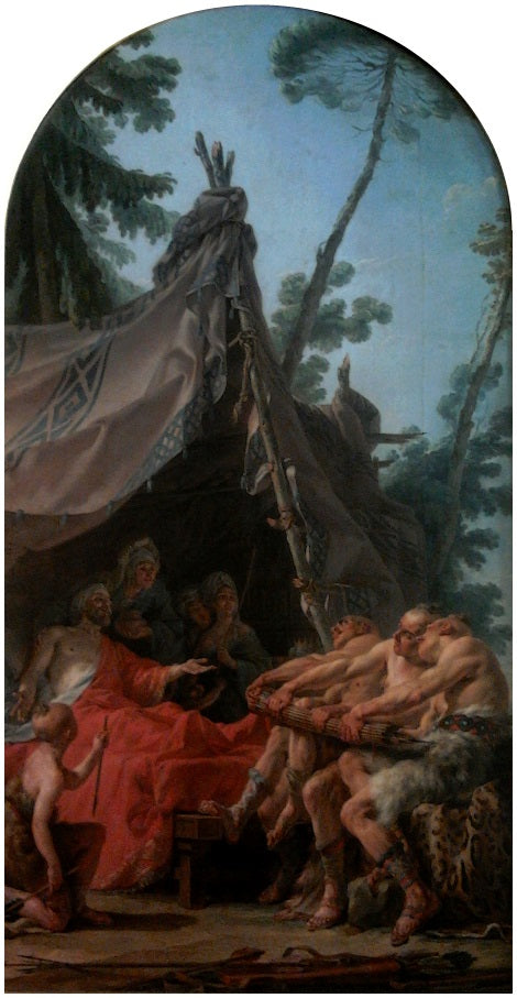 Scilurus, roi Scythe recommandant l'union à ses enfans. - Noël Hallé