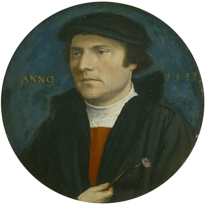 Mladý muž s růžovou - Hans Holbein mladi