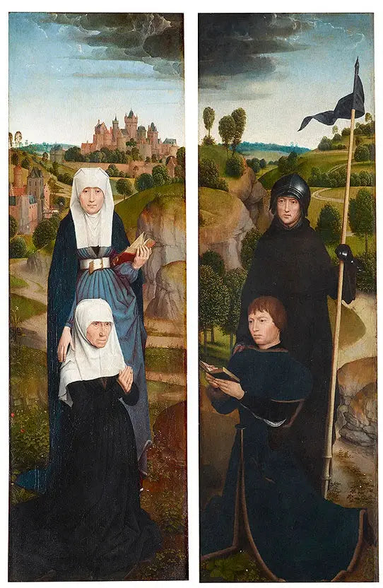 Deux ailes d’un triptyque avec les portraits des donateurs - Hans Memling - Alpha Reproduction