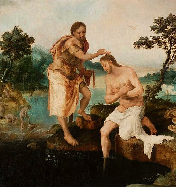 Le Baptême du Christ - Maarten van Heemskerck