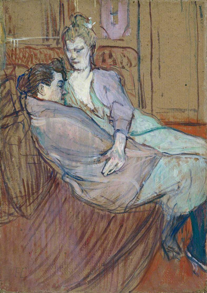 Reproduction du tableau « Les Deux Amies - Henri de Toulouse-Lautrec » par Alpha Reproduction en peinture à l’huile