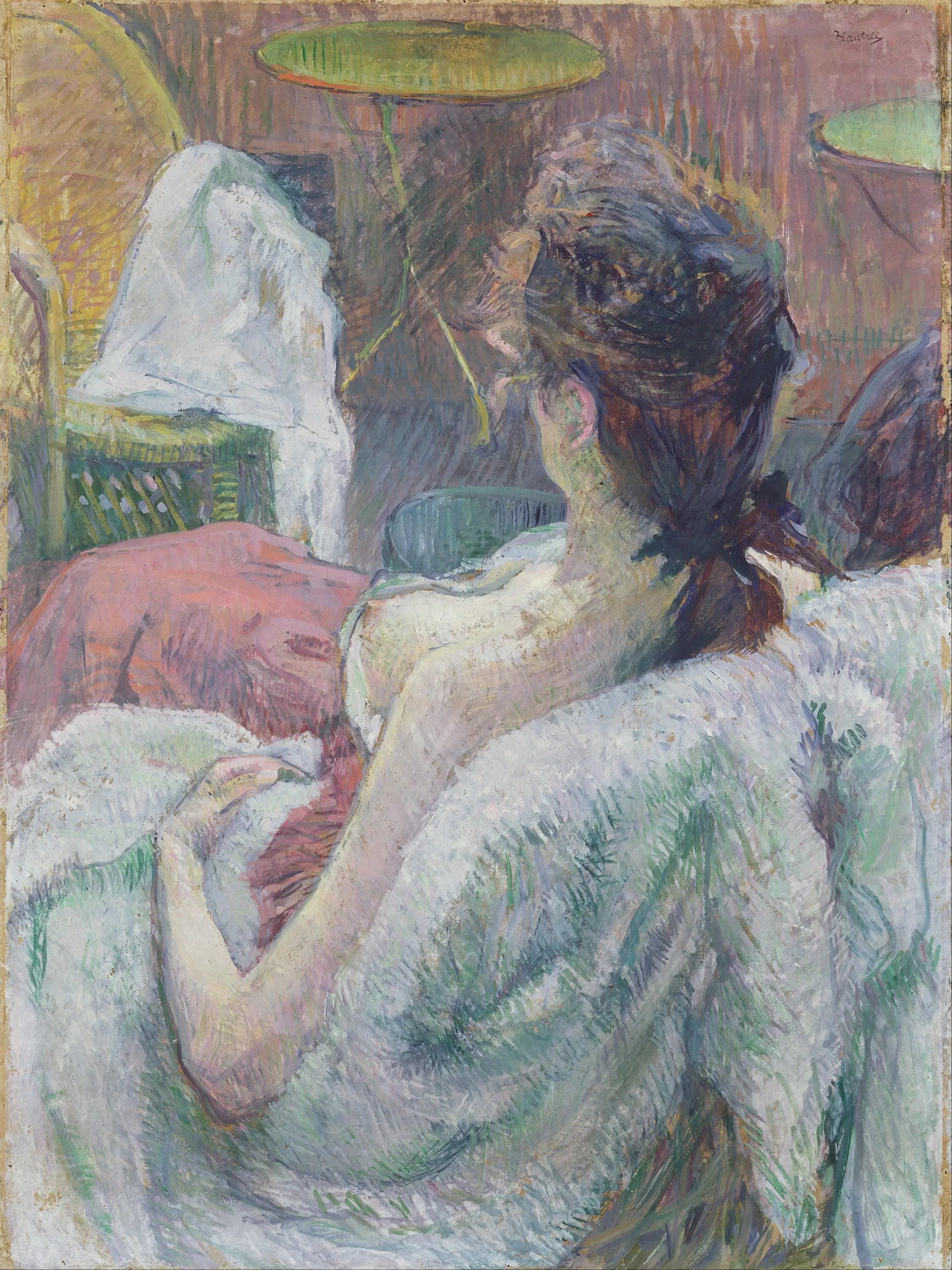 Reproduction du tableau « Le modèle au repos - Henri de Toulouse-Lautrec » par Alpha Reproduction en peinture à l’huile