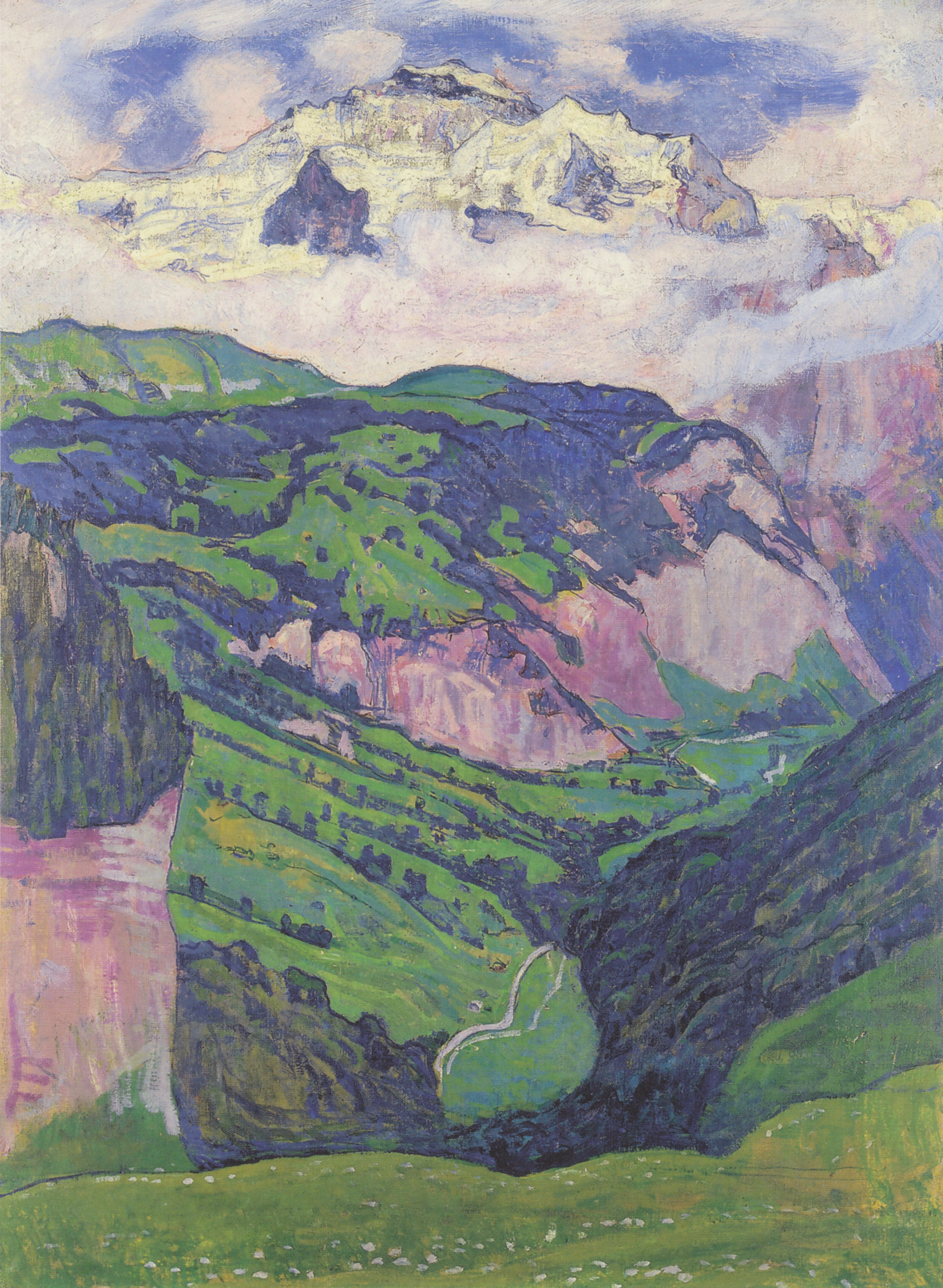 Le massif de la Jungfrau, vu d'Isenfluh - Ferdinand Hodler