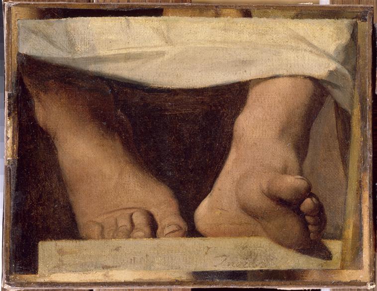 Homérovy nohy, studie pro apoteózu Homéra - Jean-Auguste-Dominique Ingres