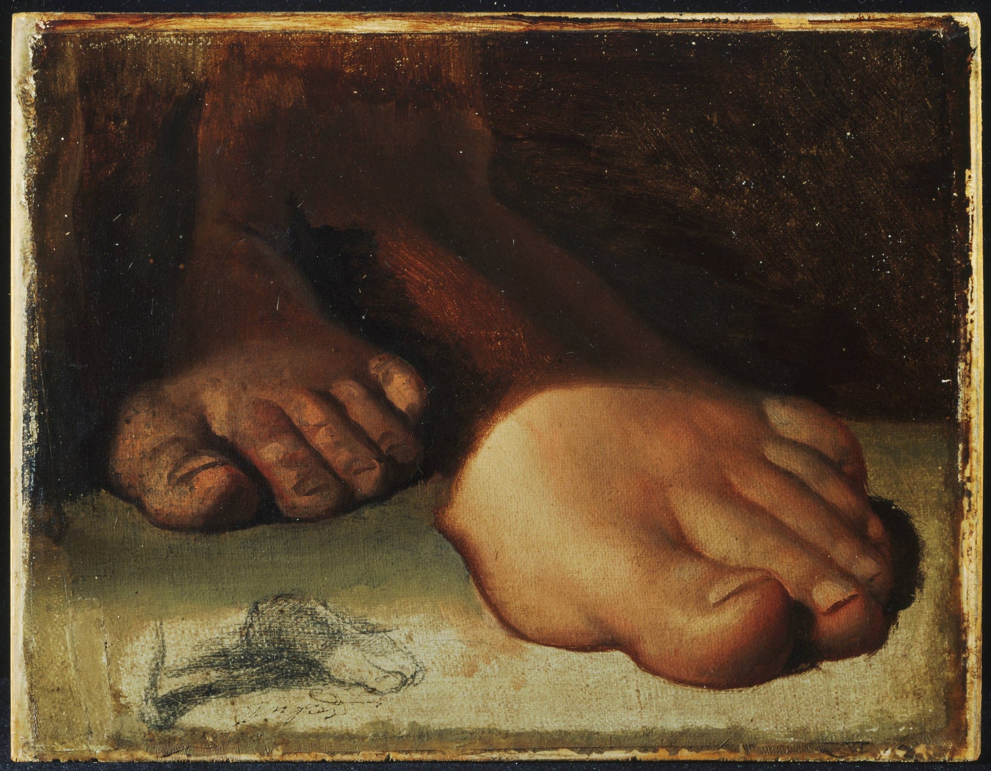 Studie nohy v „Ježíš předává klíče svatému Petrovi“ - Jean-Auguste-Dominique Ingres