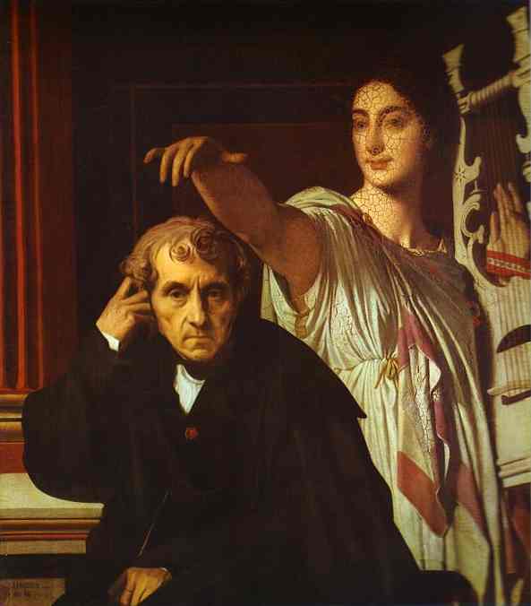 Luigi Cherubini a múza lyrické poezie - Jean-Auguste-Dominique Ingres