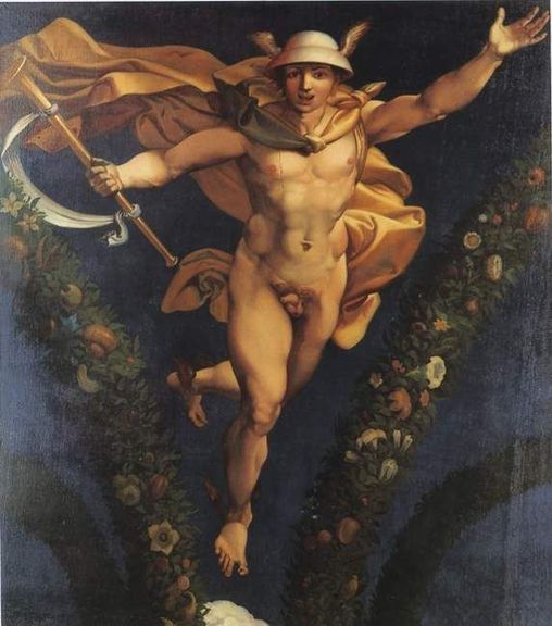 Merkur, podle fresky Raffaela na Farnesině - Jean-Auguste-Dominique Ingres