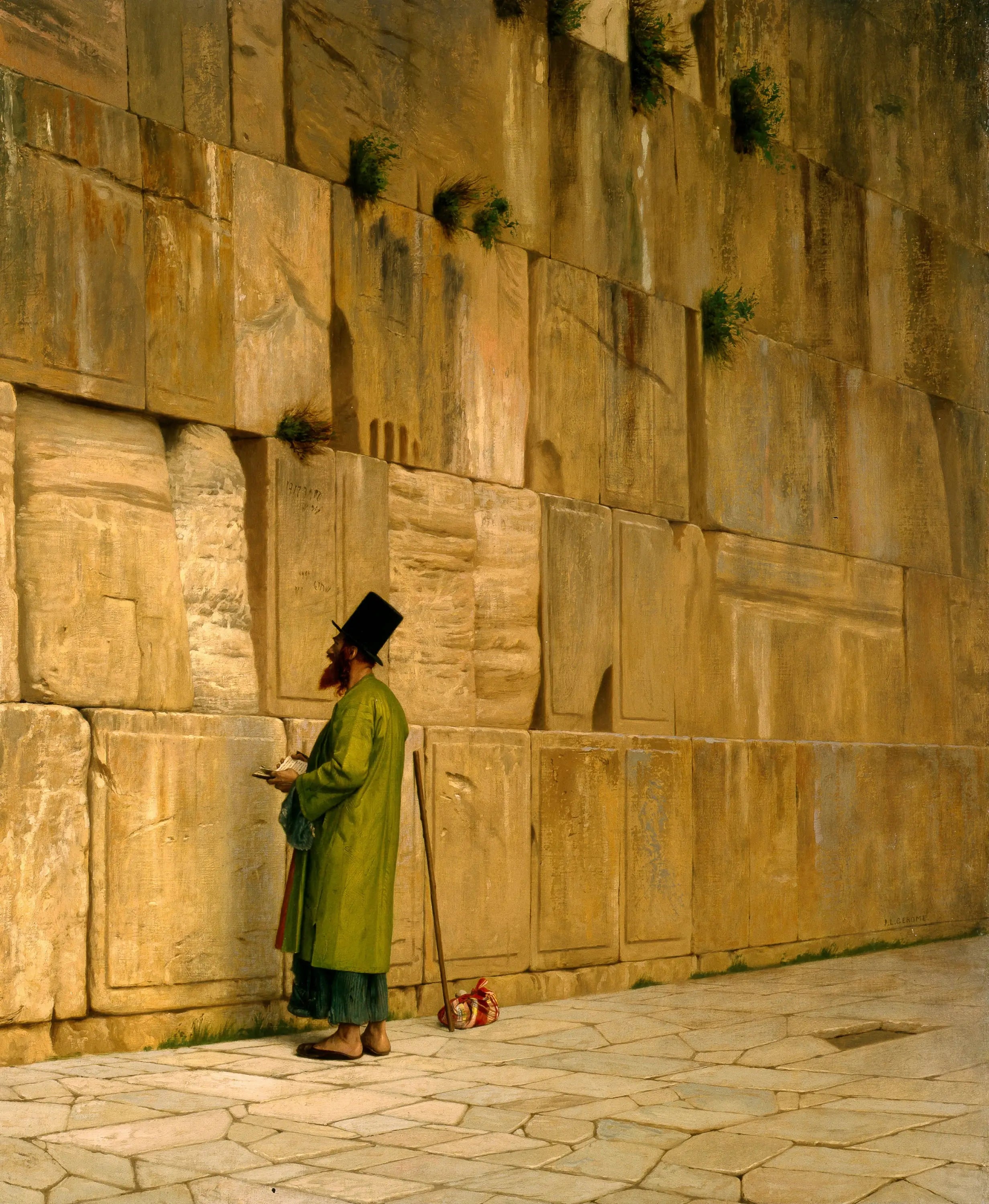 Reproduction du tableau « Le Mur de Salomon, dit aussi Le mur des lamentations - Jean-Léon Gérôme » par Alpha Reproduction en peinture à l’huile