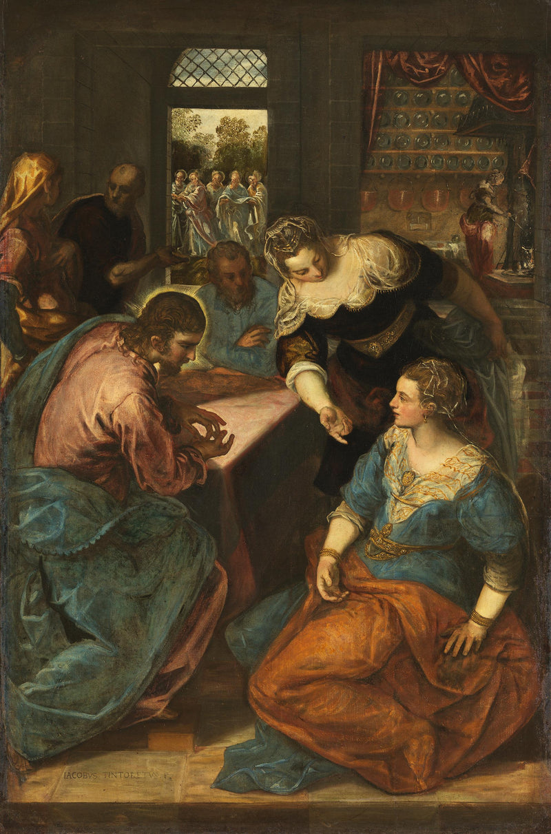 Kristus v domě Marthe a Marie - Jacopo Tintoretto
