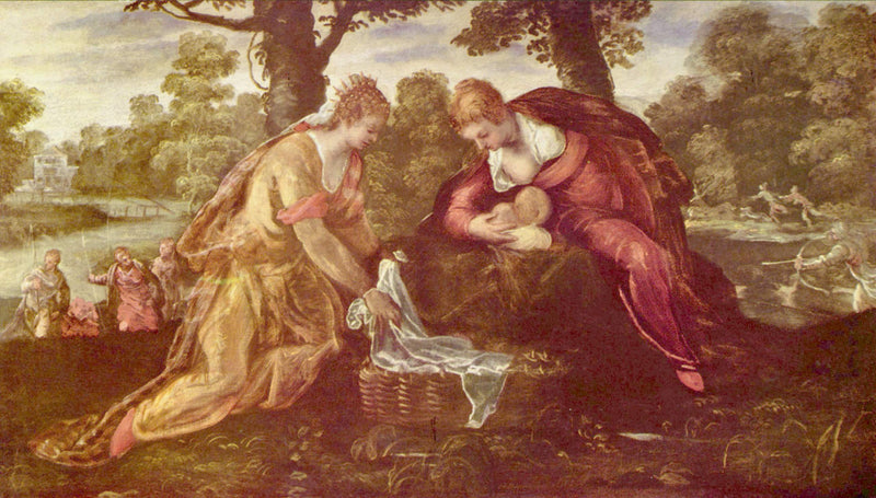 Moisés zachráněn z vody - Jacopo Tintoretto