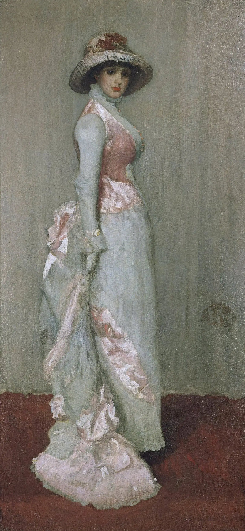 Harmonie v růžové a šedé: Lady Meux - James Abbott McNeill Whistler