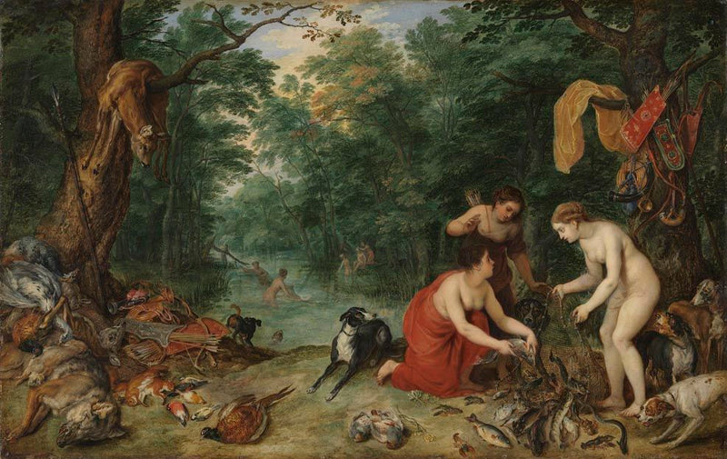 nymphes de pêche - Jan Brueghel l'Ancien