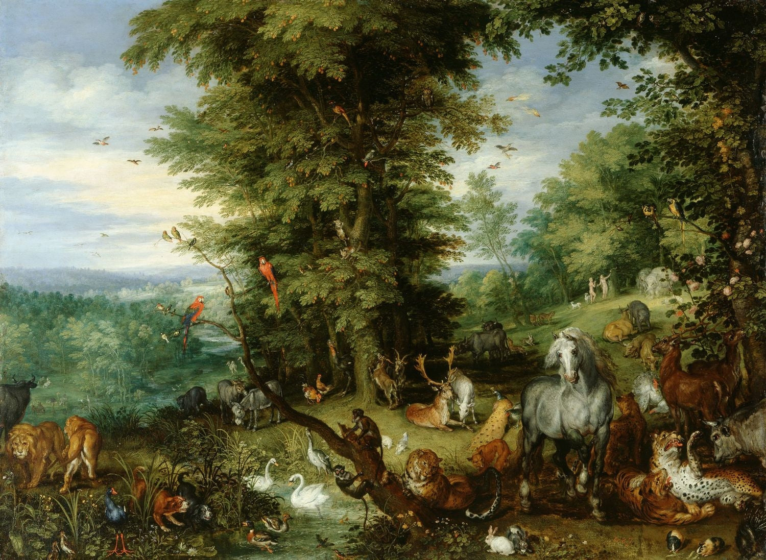 Adam et Ève dans le jardin d'Éden - Jan Brueghel l'Ancien