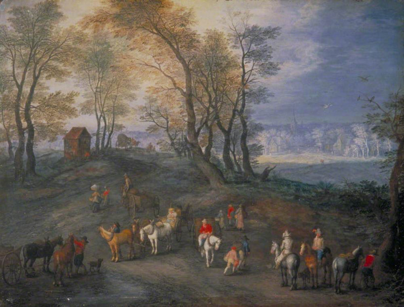 La route vers le marché - Jan Brueghel l'Ancien