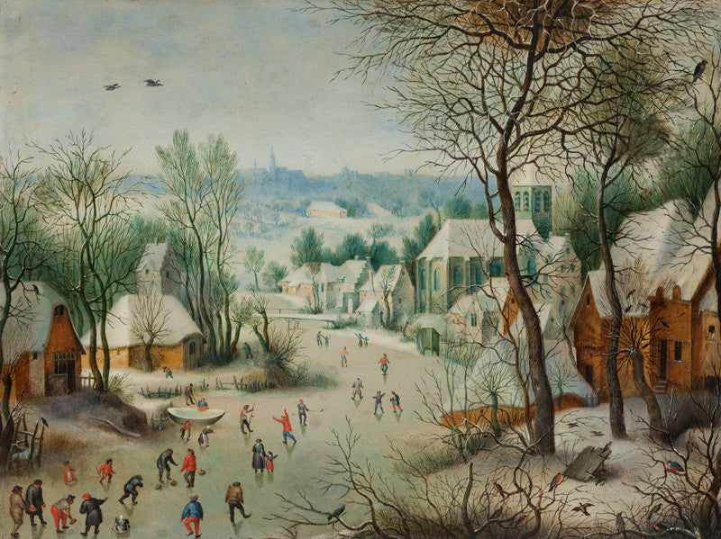 Paysage d'hiver avec piège à oiseaux - Jan Brueghel l'Ancien