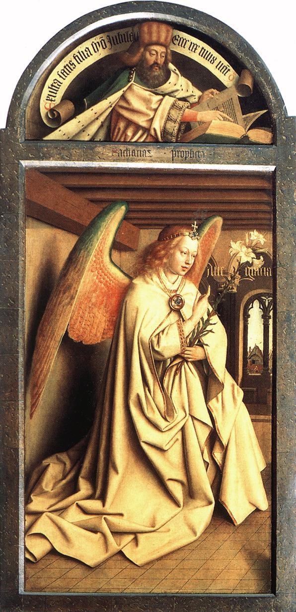 Prophète Zacharie ; Ange de l'Annonciation - Jan van Eyck