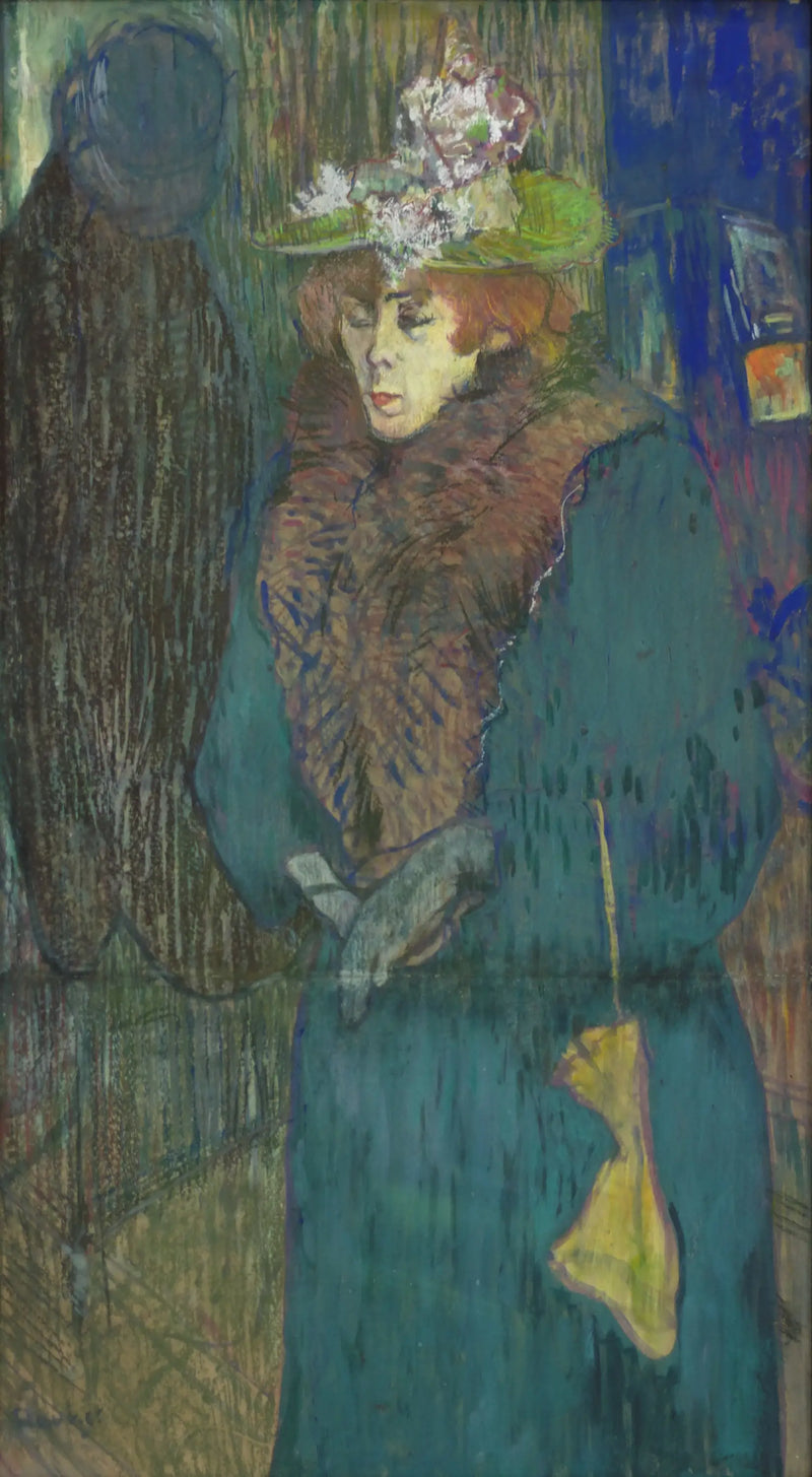 Jane Avril přicházející do Moulin Rouge - Henri de Toulouse-Lautrec