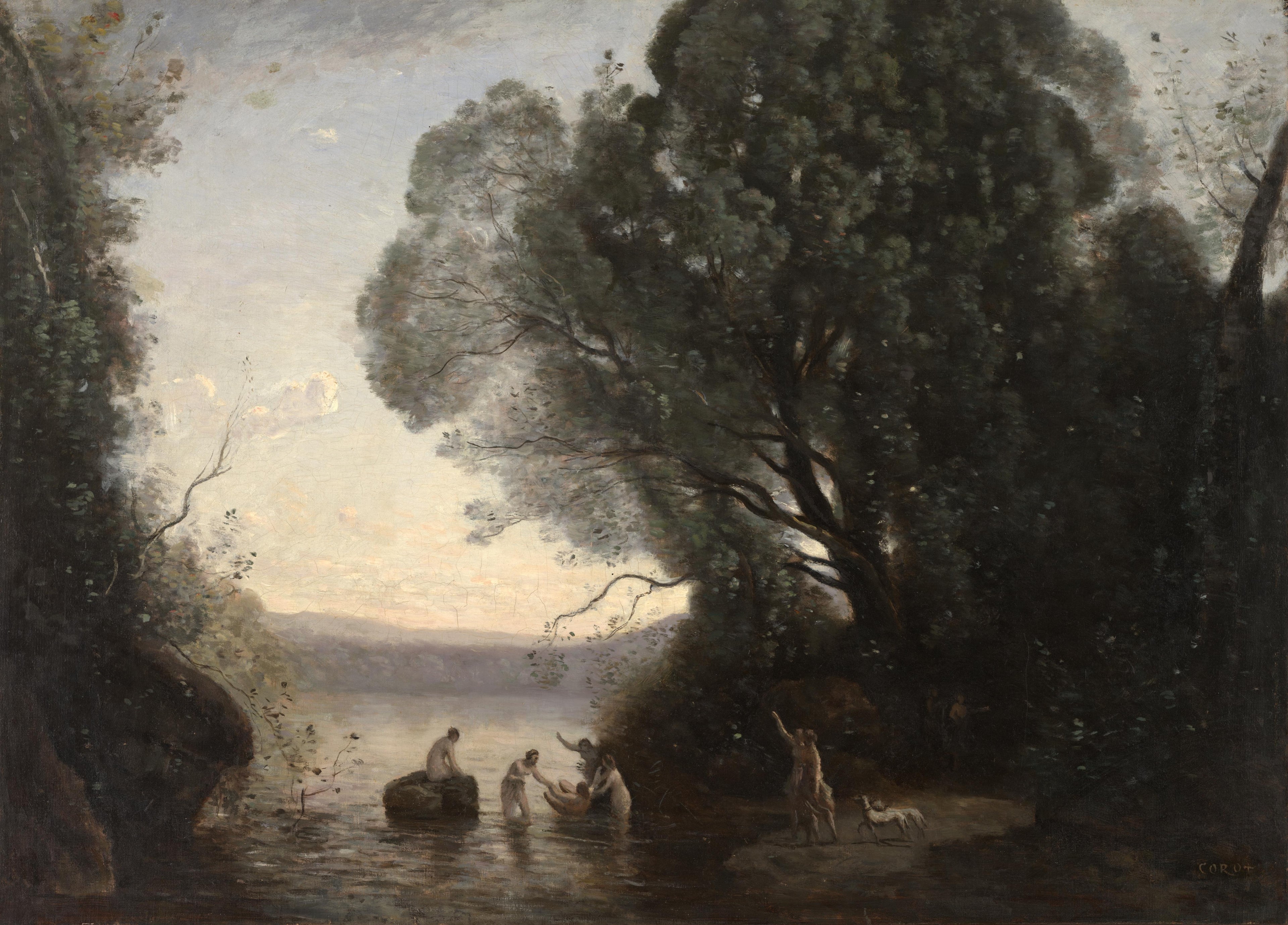 Le Bain de Diane - Jean-Baptiste Camille Corot