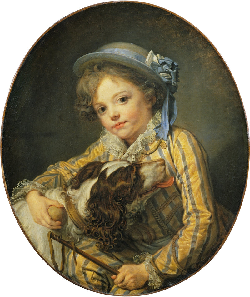 Chlapec se psem - Jean-Baptiste Greuze