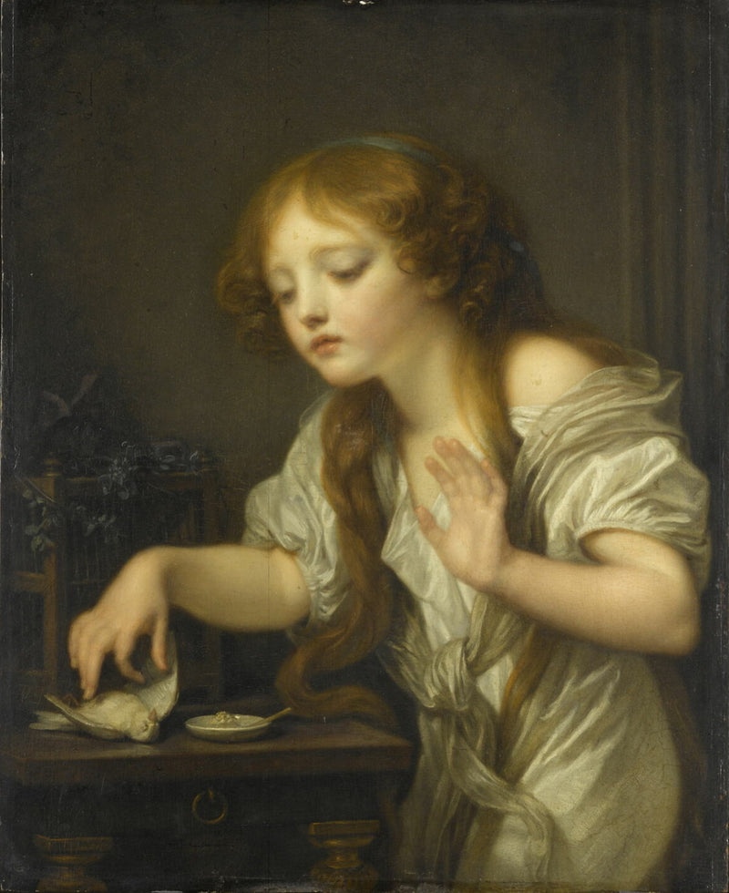 Mrtvý pták - Jean-Baptiste Greuze