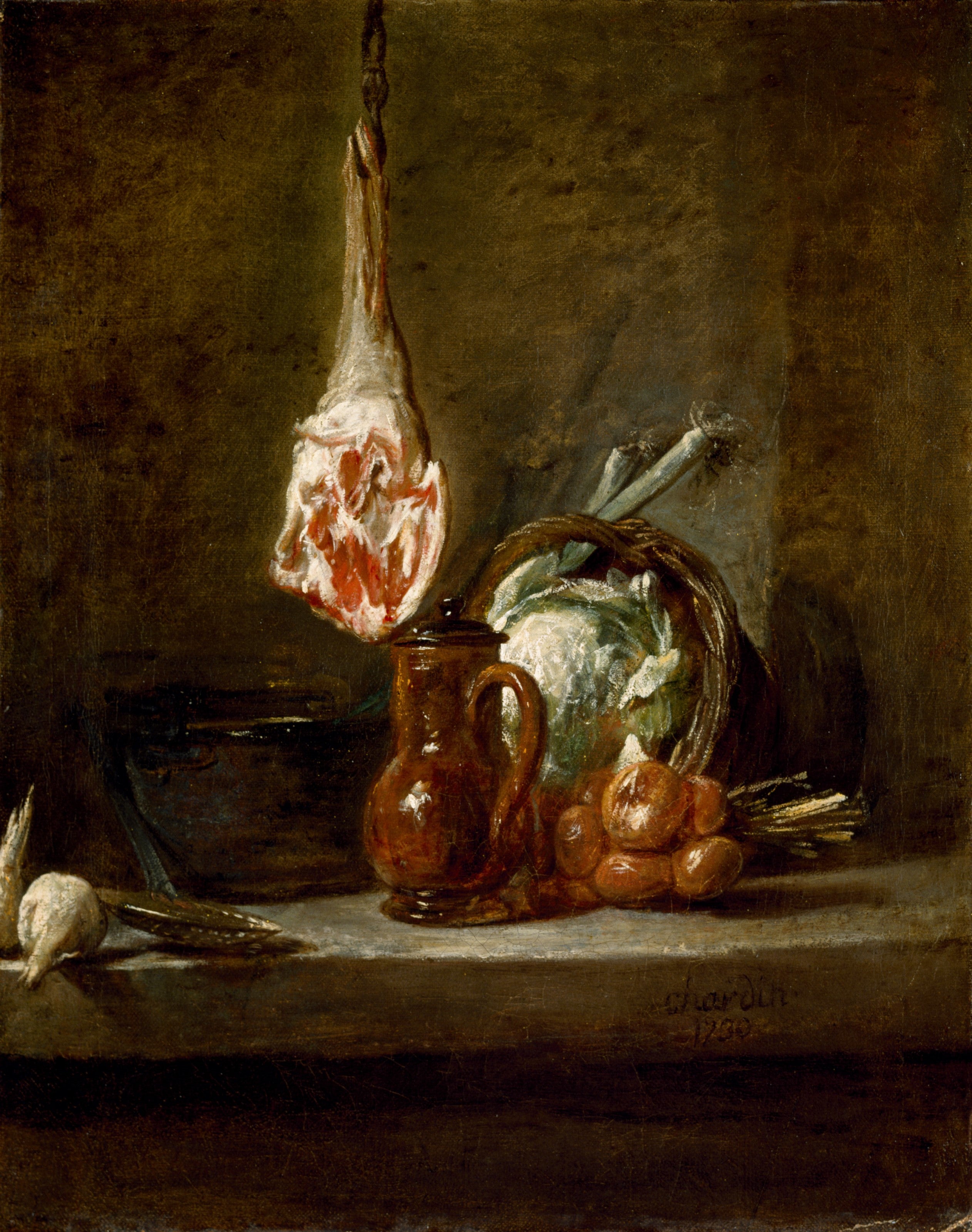 Nature morte au gigot d'agneau - Jean Siméon Chardin