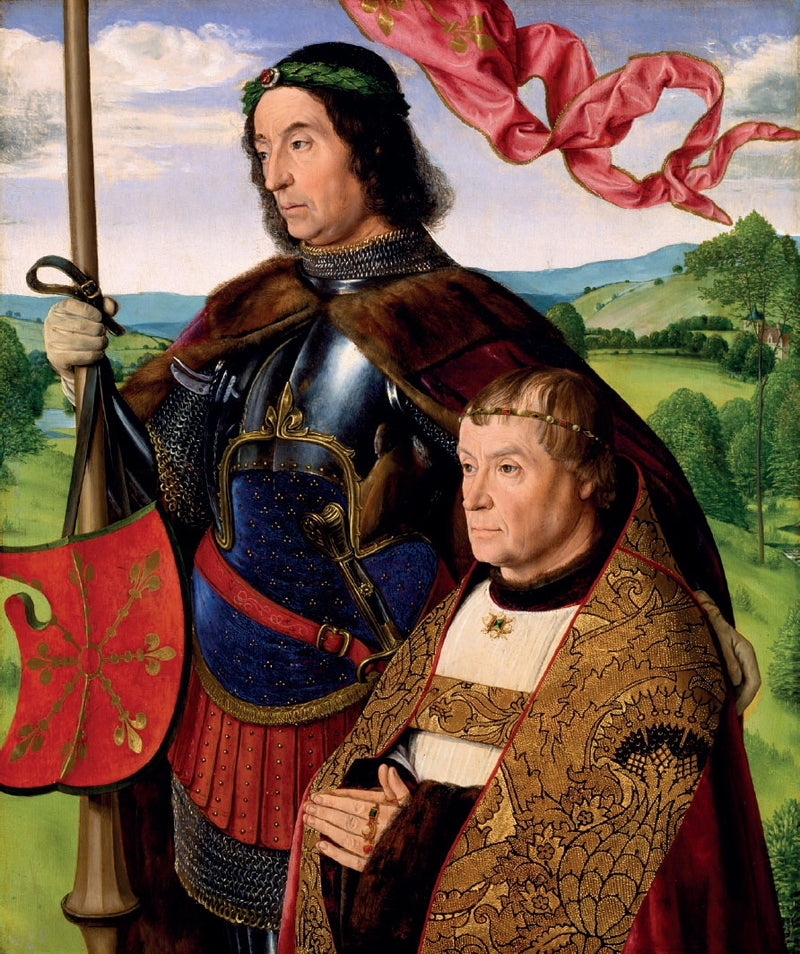 Saint Maurice et Jean de La Barre, trésorier du chapitre Saint-Maurice d'Angers - Jean Hey