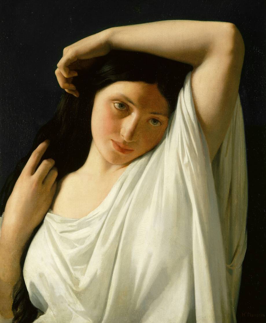 Mladá dívka v poprsí – Hippolyte Flandrin