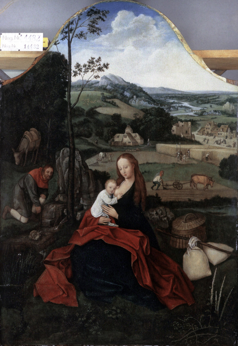 Triptyque : centre. Le Repos sur la Route d'Egypte - Joachim Patinier