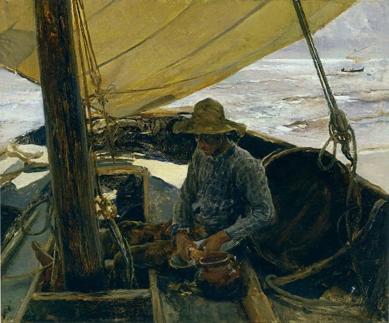 Oloupání brambor - Joaquín Sorolla